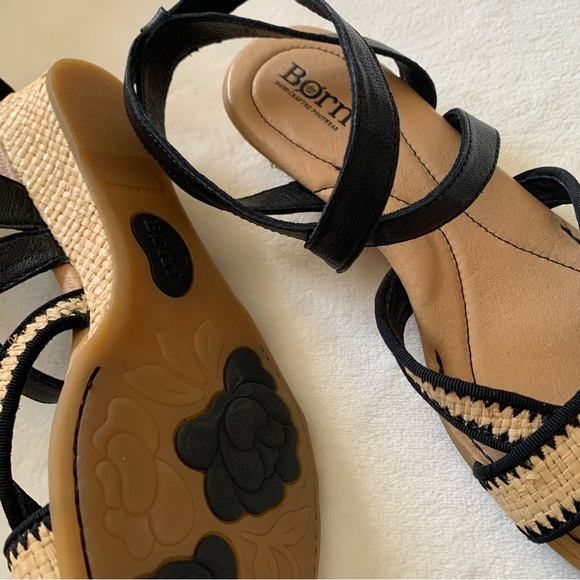 Born Summer Wedges Strappy Sandals Size 8 - Picture 4 of 8
